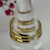Verstellbarer Edelstahlring – Modernes Spiraldesign – gold- oder silberfarben