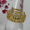 Verstellbarer Ring aus vergoldetem Edelstahl – filigranes, gedrehtes Design.