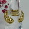 Verstellbarer Ring aus vergoldetem Edelstahl – filigranes, gedrehtes Design.