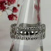 Verstellbarer Ring aus Edelstahl, silberfarben – Elegantes filigranes Design.