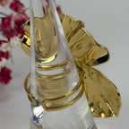 Verstellbarer Ring aus Edelstahl – Elegantes, gewelltes Blattdesign – Gold- oder Silberfinish