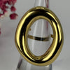 Verstellbarer Ring aus vergoldetem Edelstahl – Großer, moderner, ovaler Ring.