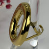 Verstellbarer Ring aus vergoldetem Edelstahl – Großer, moderner, ovaler Ring.
