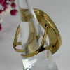 Verstellbarer Ring aus vergoldetem Edelstahl – Großer, moderner, ovaler Ring.