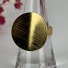 Verstellbarer Ring aus Edelstahl – Großer, runder, gebürsteter Ring – Gold- oder Silber-Finish