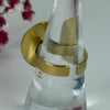 Verstellbarer Ring aus Edelstahl – Großer, runder, gebürsteter Ring – Gold- oder Silber-Finish