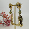 Boucles d’oreilles western en acier inoxydable doré – Chapeau, bottes cowgirl et perles fantaisie