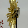 Broche aimantée soleil – Doré mat  – Acier inoxydable