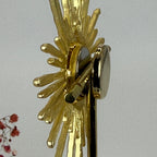 Magnetbrosche Sonne – Mattgold – Edelstahl