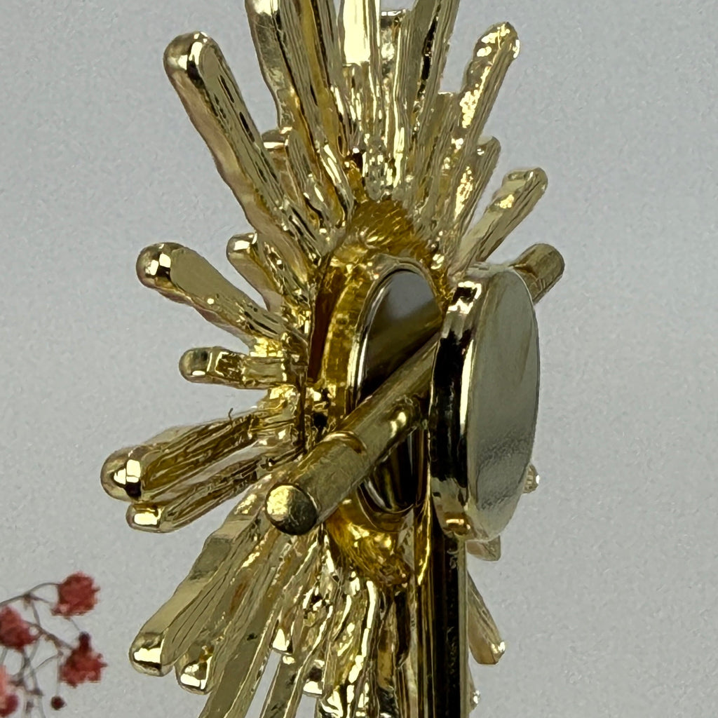 Sonnen-Magnetbrosche – Glänzend Gold – Edelstahl