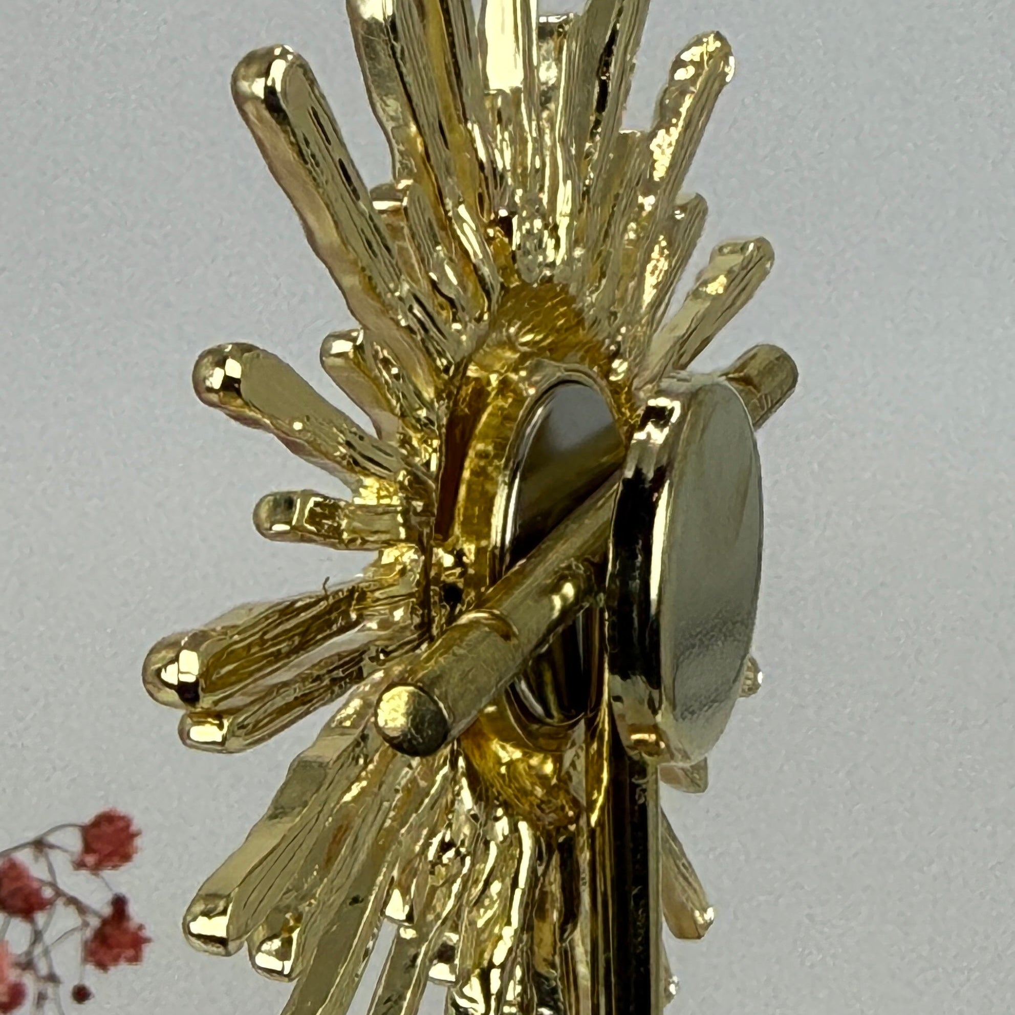 Sonnen-Magnetbrosche – Glänzend Gold – Edelstahl