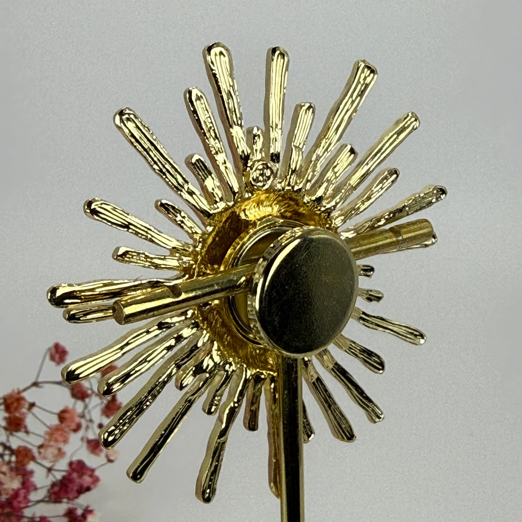 Sonnen-Magnetbrosche – Glänzend Gold – Edelstahl