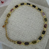 Bracelet ajustable en acier inoxydable doré – Pierres multicolores