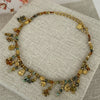 Bracelet pampilles dorées en acier inoxydable – perles jaspe multicolores style bohème