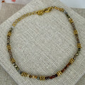 Bracelet jaspe multicolore & acier inoxydable doré – bijou fin et résistant