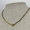 Collier multicolore – Œil de tigre & perles facettées dorées