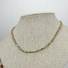 Collier perles beige facettées & doré – Acier inoxydable