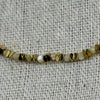 Collier perles beige facettées & doré – Acier inoxydable