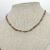 Collier perles fines multicolores & acier inoxydable doré – Bijou délicat femme