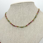 Collier perles fines multicolores & acier inoxydable doré – Bijou délicat femme