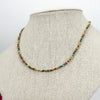 Collier fin pierres naturelles multicolores – Acier inoxydable doré hypoallergénique