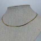 Collier ras-du-cou doré en acier inoxydable – Chaîne serpent élégante