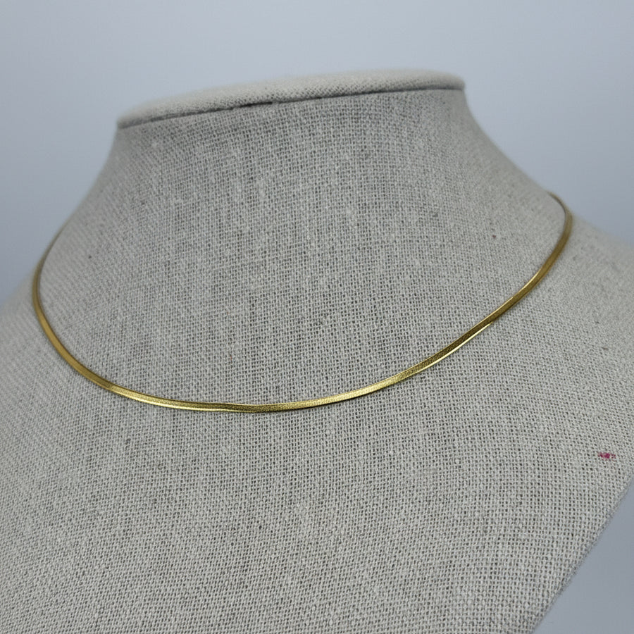 Vergoldete Halskette aus Edelstahl – Elegante Schlangenkette