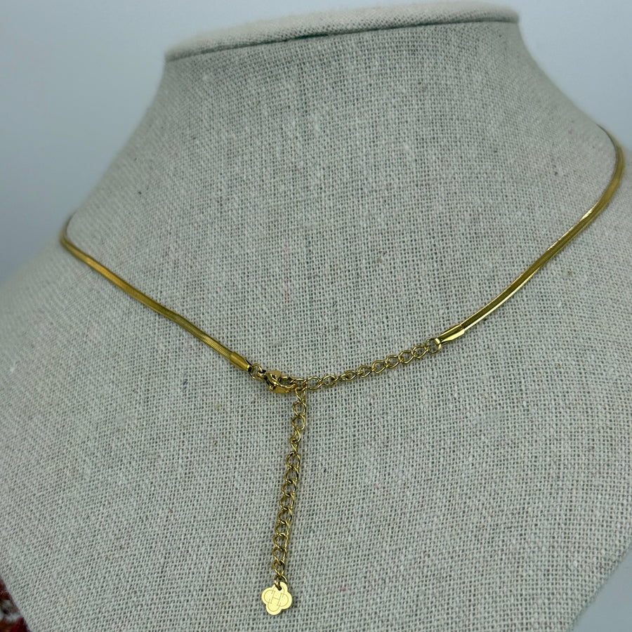 Vergoldete Halskette aus Edelstahl – Elegante Schlangenkette