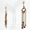 Boucles d’oreilles dépareillées multicolores en acier inoxydable – Style bohème chic