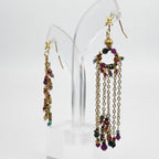 Boucles d’oreilles dépareillées multicolores en acier inoxydable – Style bohème chic