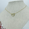 Geknoopte hartketting van roestvrij staal – Goud- of zilverkleurig – Fijne verstelbare ketting.