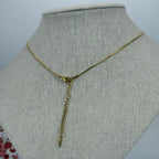 Collier cœur noué en acier inoxydable – Doré ou argenté – Chaîne fine réglable.
