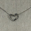 Geknoopte hartketting van roestvrij staal – Goud- of zilverkleurig – Fijne verstelbare ketting.