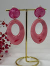 Boucles d’oreilles en résine à clips – Ovales chic – 3 coloris