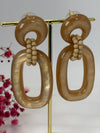 Boucles d’oreilles en résine à enfiler – Design ovale chic et coloré