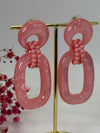 Boucles d’oreilles en résine à enfiler – Design ovale chic et coloré