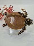 Pince à cheveux tortue marron en résine – 10,5 cm