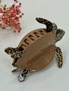Pince à cheveux tortue marron en résine – 10,5 cm
