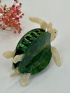 Pince à cheveux tortue verte en résine – 10,5 cm