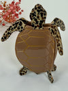 Pince à cheveux tortue marron en résine – 10,5 cm