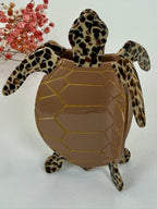 Pince à cheveux tortue marron en résine – 10,5 cm