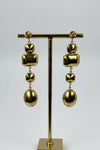 Boucles d’oreilles pendantes bleues en acier inoxydable – 6,5 cm