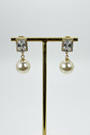 Boucles d’oreilles pendantes perles en acier inoxydable – 3 cm