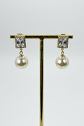 Boucles d’oreilles pendantes perles en acier inoxydable – 3 cm