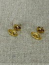 Boucles d’oreilles puces maillon chaîne d’ancre en acier inoxydable – dorées ou argentées