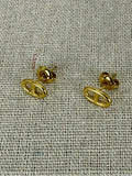 Boucles d’oreilles puces maillon chaîne d’ancre en acier inoxydable – dorées ou argentées