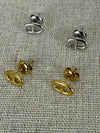 Boucles d’oreilles puces maillon chaîne d’ancre en acier inoxydable – dorées ou argentées