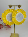 Boucles d’oreilles tournesol ultra-légères – diamètre 8 cm