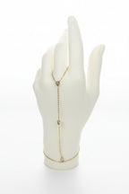 Chaîne de main dorée strass – Acier inoxydable réglable