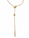 Verstellbare Lariat-Halskette mit Stern aus Edelstahl – Goldfarbene Kette mit Nordstern-Anhänger
